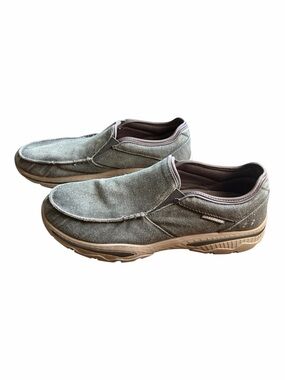 Skechers Mens Shoes Relaxed Fit Air-Cooled Memory Foam Slip On Loafers Gray 10.5
